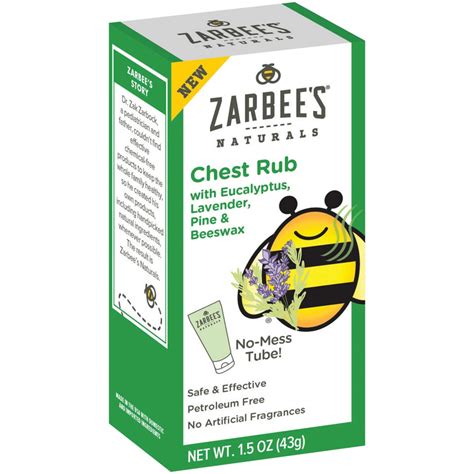 Zarbee's Naturals Chest Rub with Eucalyptus, Lavender, Pine & Beeswax 1 ...