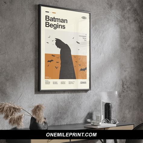 Mid Century Batman Begins Movie Poster