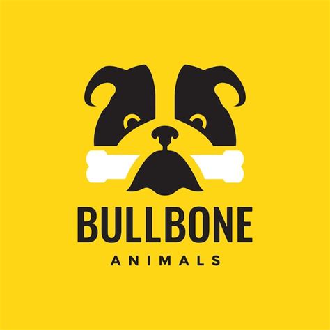 Bulldogge, Haustiere, Hund, niedlich, essen, Knochen, Geschmack, Essen, Maskottchen, Cartoon ...