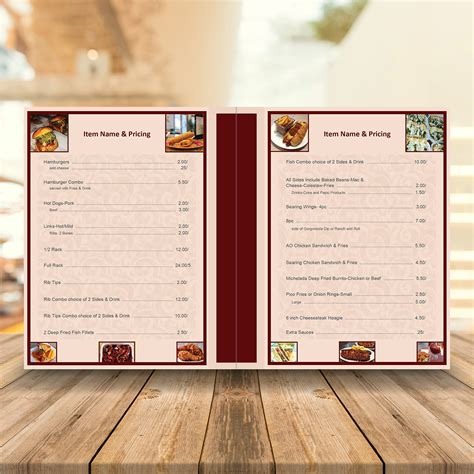 Image result for Front Page Menu Book