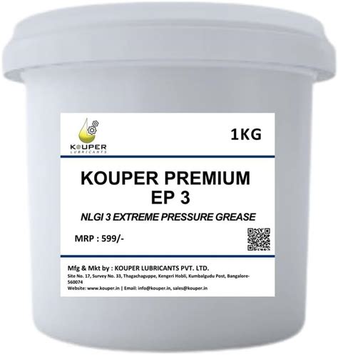 KOUPER PREMIUM EP3 NLGI3 Extreme Pressure Grease (Pack of 1, 1KG ...
