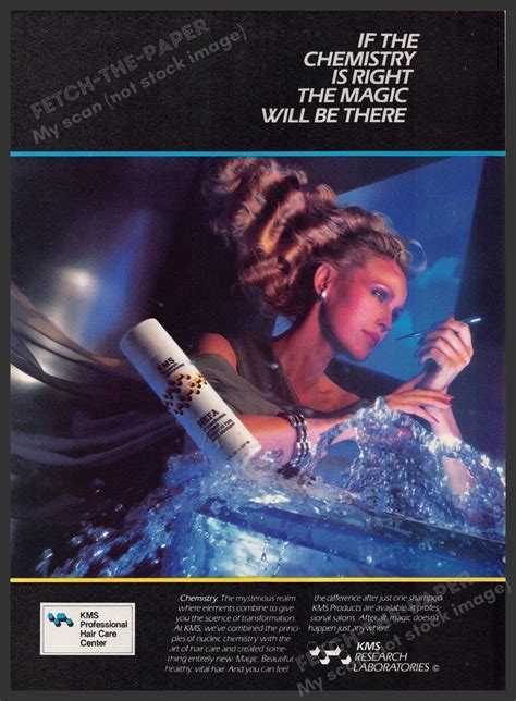 KMS Hair 1980s Print Advertisement 1985 Chemistry & Magic (Not the pro ...