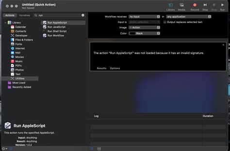 Image result for Using Automator to Run AppleScript