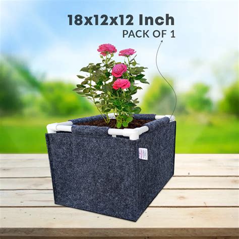 Casa De Amor 400 GSM Geo Fabric Rectangular Plant Grow Bag with PVC Pi