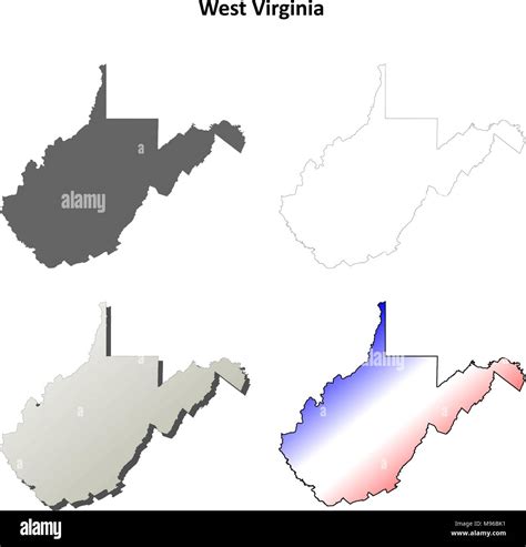 West virginia map outline Stock Vector Images - Alamy