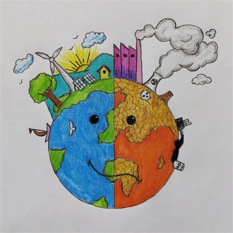 World earth day drawing / Earth day drawing / save earth drawing # ...