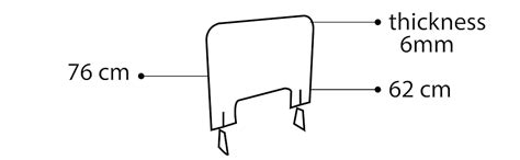 LIDCO - Highly Sturdy Acrylic Corona Guard Desk Shield Barrier | Clear ...