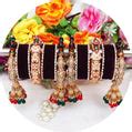 Premium Rajwadi Traditional Metal Kada Pair With Latest Kundan Design ...