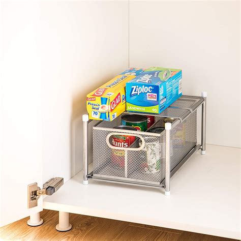 Buy Home Zone Living Bathroom and Kitchen Cabinet Organizer, Pull Out ...