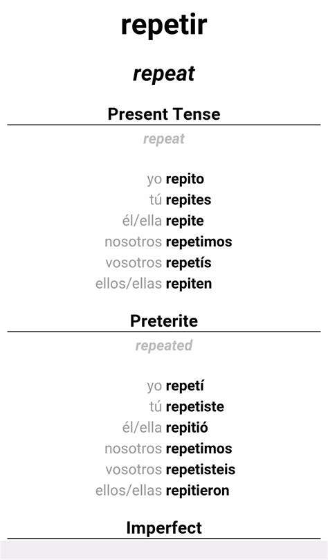 Repetir Conjugation