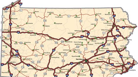 How many interstate highways pass through Pennsylvania?