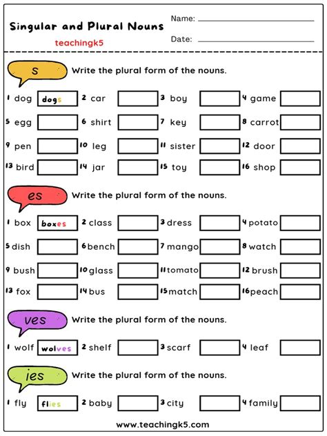 Singular-and-Plural-Nouns-Exercises-PDF | PDF