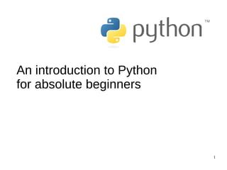 Image result for Python 101 Python for Absolute Beginners