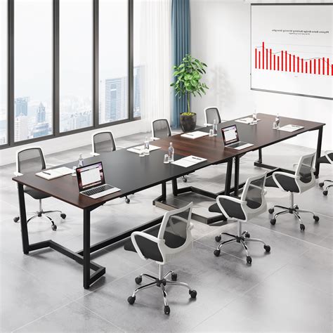 Buy Tribesigns 13FT Conference Table, Long Rectangle Meeting Table for ...
