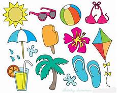 Summer C Clipart by Summer Clip Colorful Summer Icons Line Summer Summer C Clipart