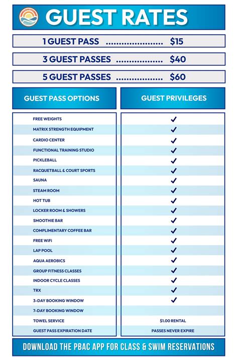 Guest Rates - Pismo Beach Athletic Club