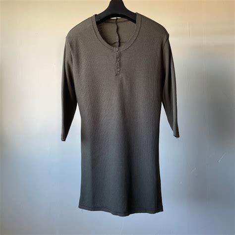 Thee OLD CIRCUS 2325-Y Clover別注 HENLEY NECK DUST KHAKI | Clover
