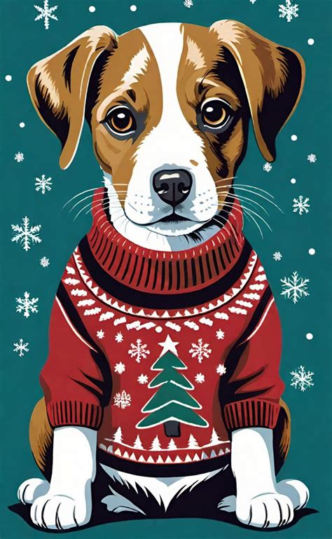Dog Christmas Sweater Free Stock Photo - Public Domain Pictures