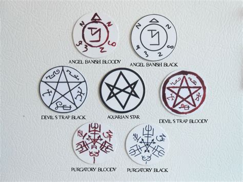 Supernatural Sigils Magnet Set | Supernatural tattoo, Supernatural ...