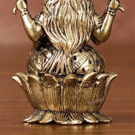 Buy Pure Brass Superfine Goddess Lakshmi Idol - 2.5" - Budhshiv.com