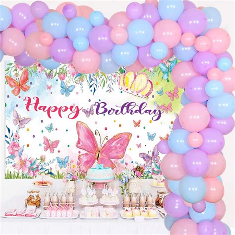 Theme My Party Butterfly Theme Birthday Party Decorations for Girls ...