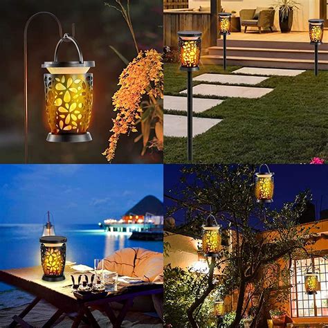 Buy Dyna-Living Solar Flame Lights Outdoor Garden,2 Pack,Solar Torch ...