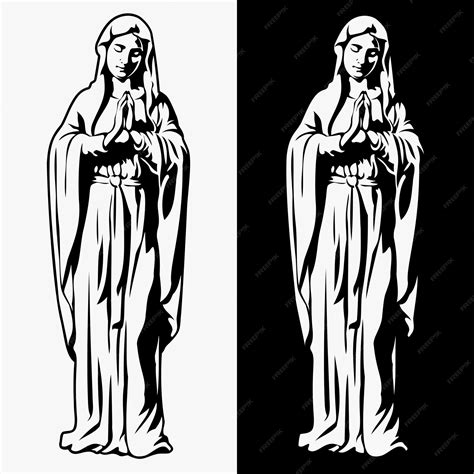 Virgin Mary Images Black And White