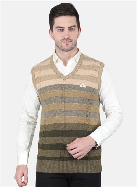 Buy Men Olive Self Design Sweater Online in India - Monte Carlo