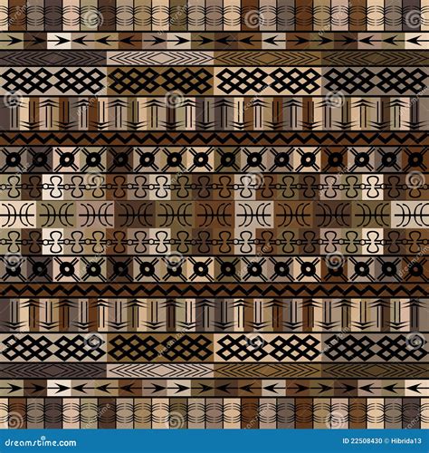 Motifs Africains Dans Des Sons Bruns Illustration Stock - Illustration ...