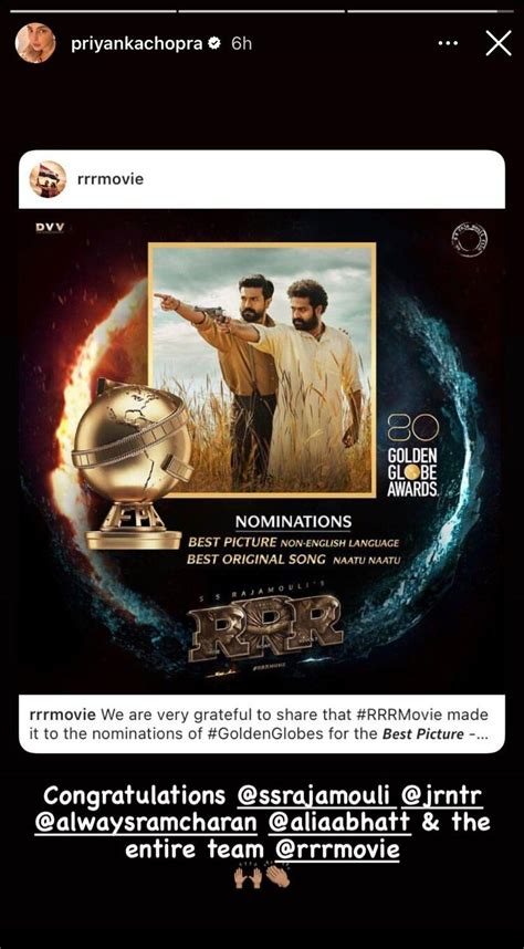 Priyanka Chopra has THIS to say after SS Rajamouli's RRR bags two ...