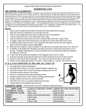 Fillable Online Laguna Middle School Physical Education Department Fax ...