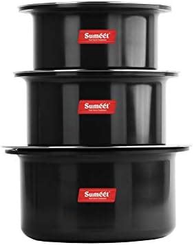 Buy Sumeet Hard Anodised Non-Stick Aluminium Tope Set 9-14 Cookware Set ...