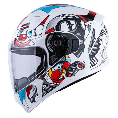 Headfox N2 Raptor Comic Smart Bluetooth Flip-up Helmet with Single ...
