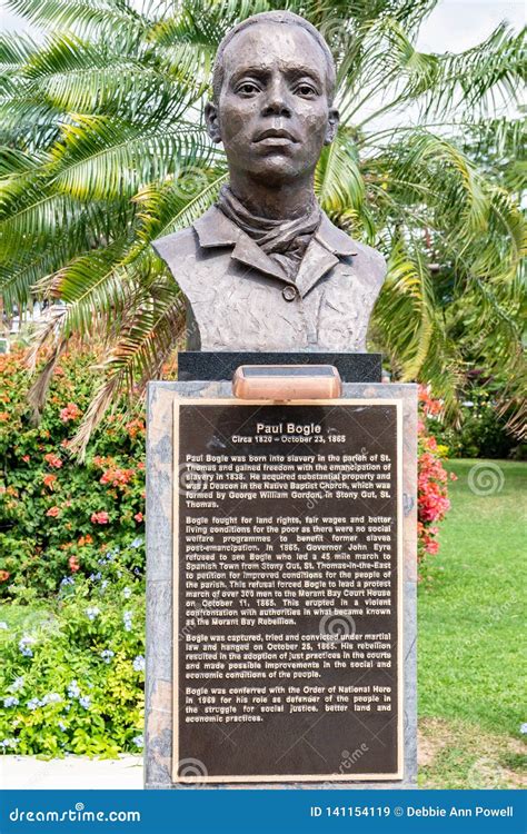 Statue/Sculpture of Jamaican National Hero Paul Bogle Editorial Stock ...