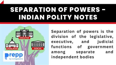 Separation of Powers - Indian Polity Notes