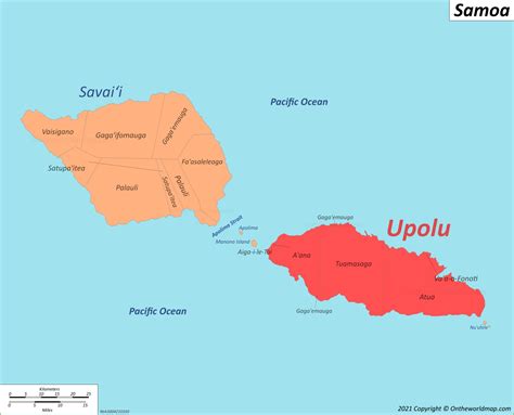 Map of Upolu Island | Samoa