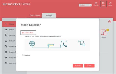 How to setup Access Point Mode of Range Extender - MERCUSYS