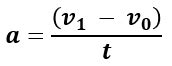 Image result for Acceleration Mean Formula Initial Final