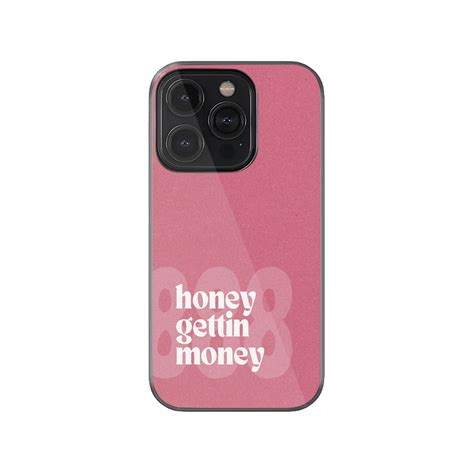 Honey Gettin Money Pink Glittery Case – Sleek Cases | Anti Yellow Cases ...