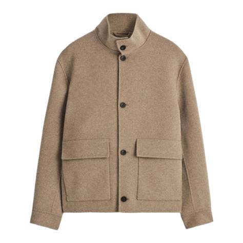 Cos - DOUBLE-FACED WOOL FUNNEL NECK JACKET – Vayard