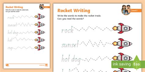 Twinkl Phonics Level 2: Rocket Letter Formation - Twinkl
