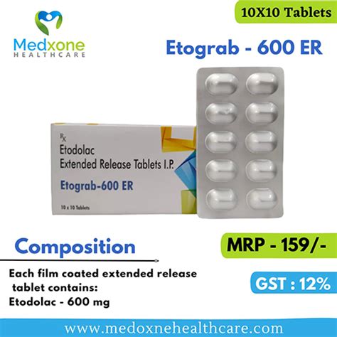 ETOGRAB-600 ER TABLETS Medxone Healthcare