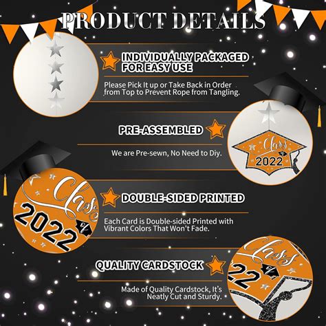 Buy 14 Pack Graduation Garland Class of 2022 Graduation Decoration ...