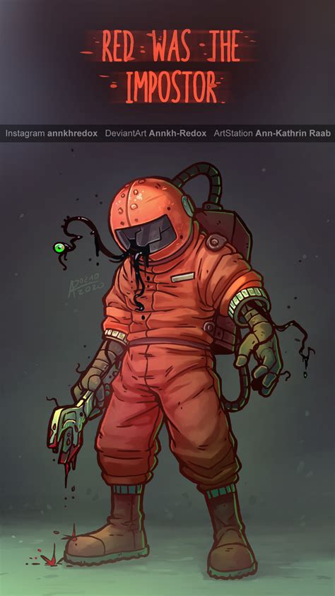 ArtStation - FanArt Character: RED (Among Us)