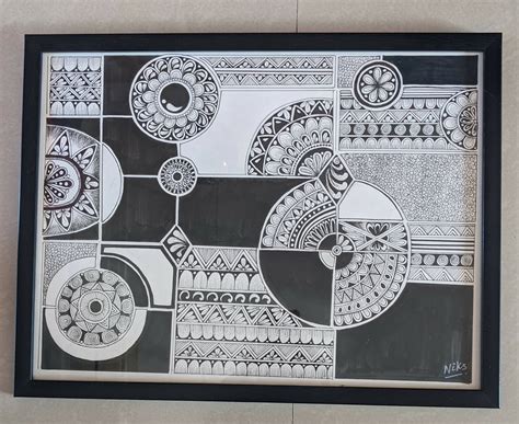 Wall Hanging Zantangle Artwork
