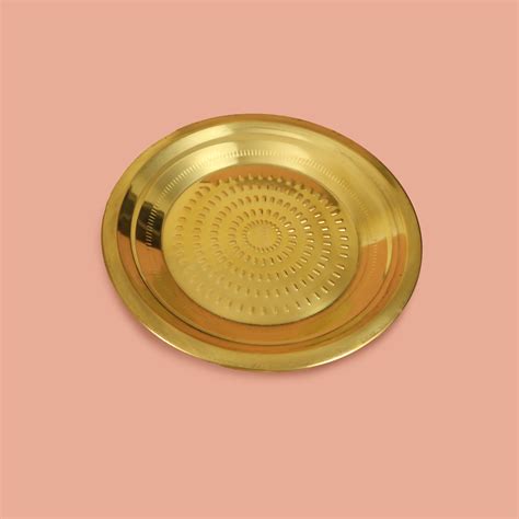 Buy Handcrafted Brass Thambalam Thali – Ritual Serveware – Pujalane
