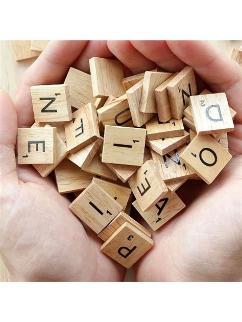 500 peças de letras de madeira, letras de Scrabble para artesanato ...
