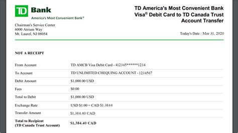 How to transfer money from TD Bank (US) to TD (Canada) on EasyWeb