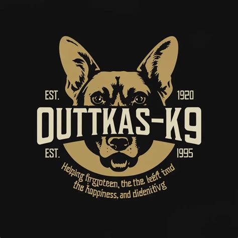 LOGO Design For OUTKAST K9 Fugaz One Font MalinoisInspired Emblem for ...