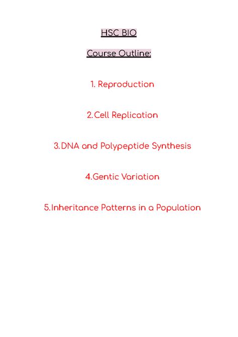 HSC Bio Notes 的图像结果
